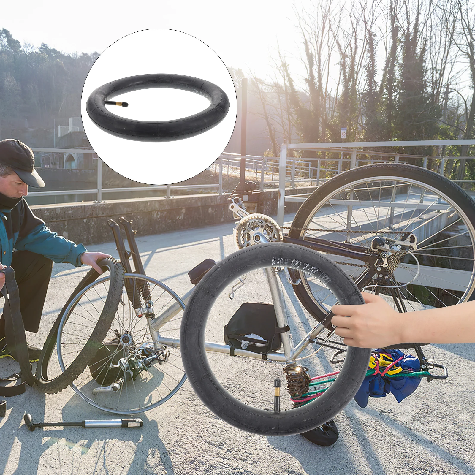 

48Mm Valve Replacement Inner Tube For Bike Tires Durable Butyl Rubber Bicycle Tube Heavy Duty Puncture Resistant Mountain Road