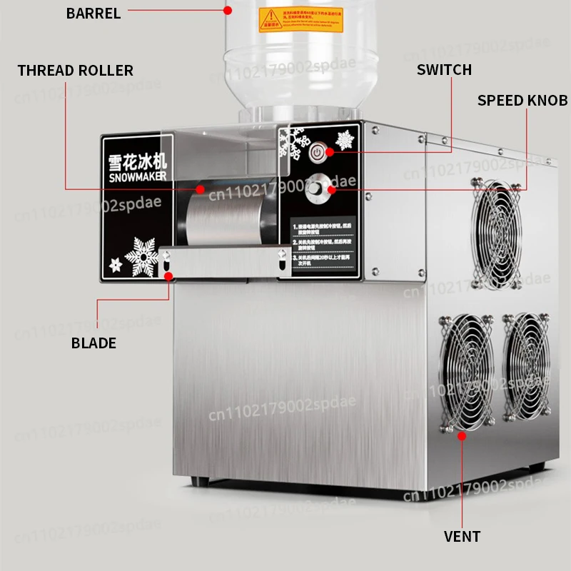 Mini Snow Ice Maker Shaver Machine Europe Snowflake Ice Machine Snowflake Ice Shaving Machine