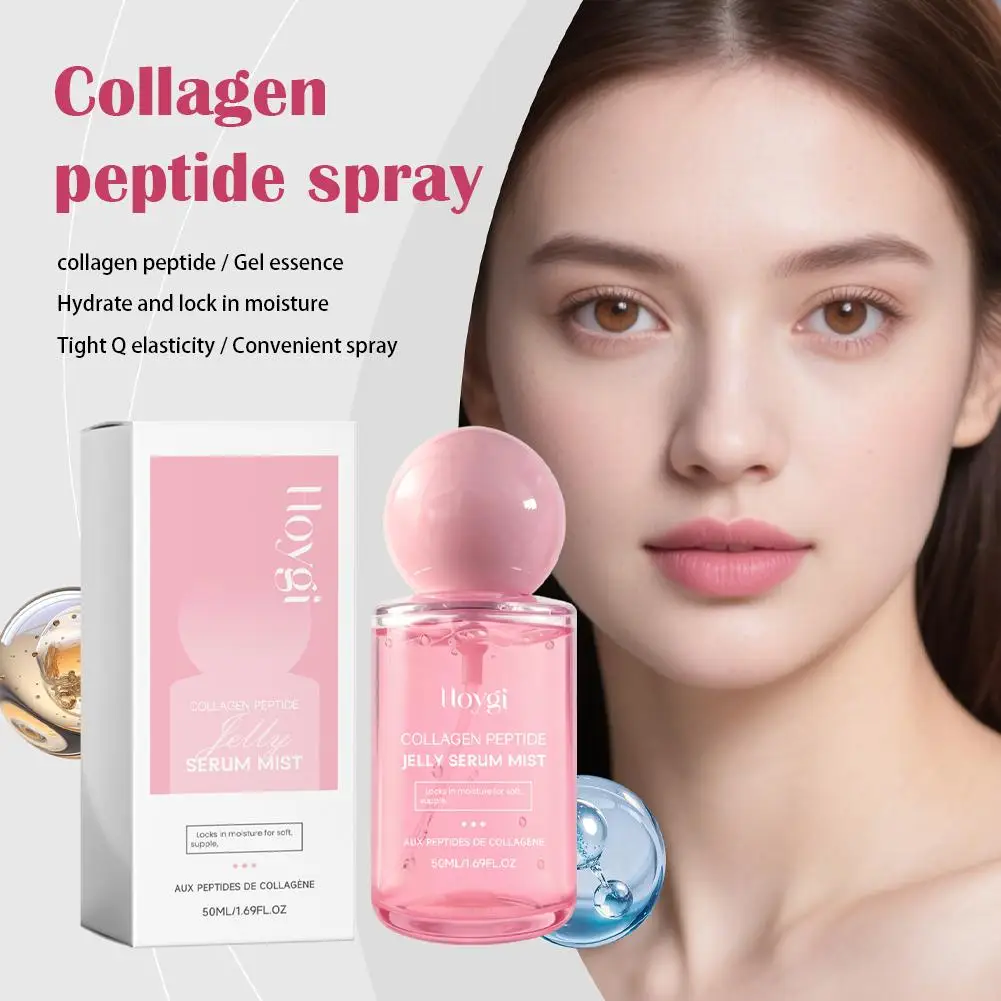 Collagen Peptides Face Serum Mist, Deep Hydrating Face Spray Plumping Smoothing Dry Skin Brighten Firming Revitalizing Skin Care
