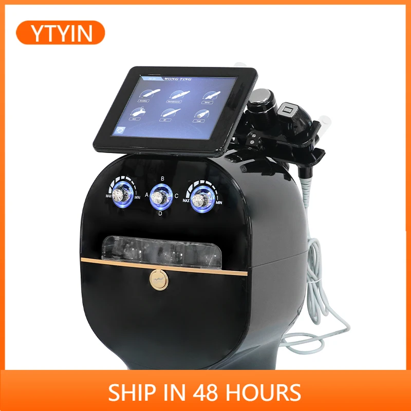 

YTYINPortable 6 In 1 Hydrofacials Diamond Microdermabrasion Small Bubble H2o2 Aqua Peel Beauty Hine