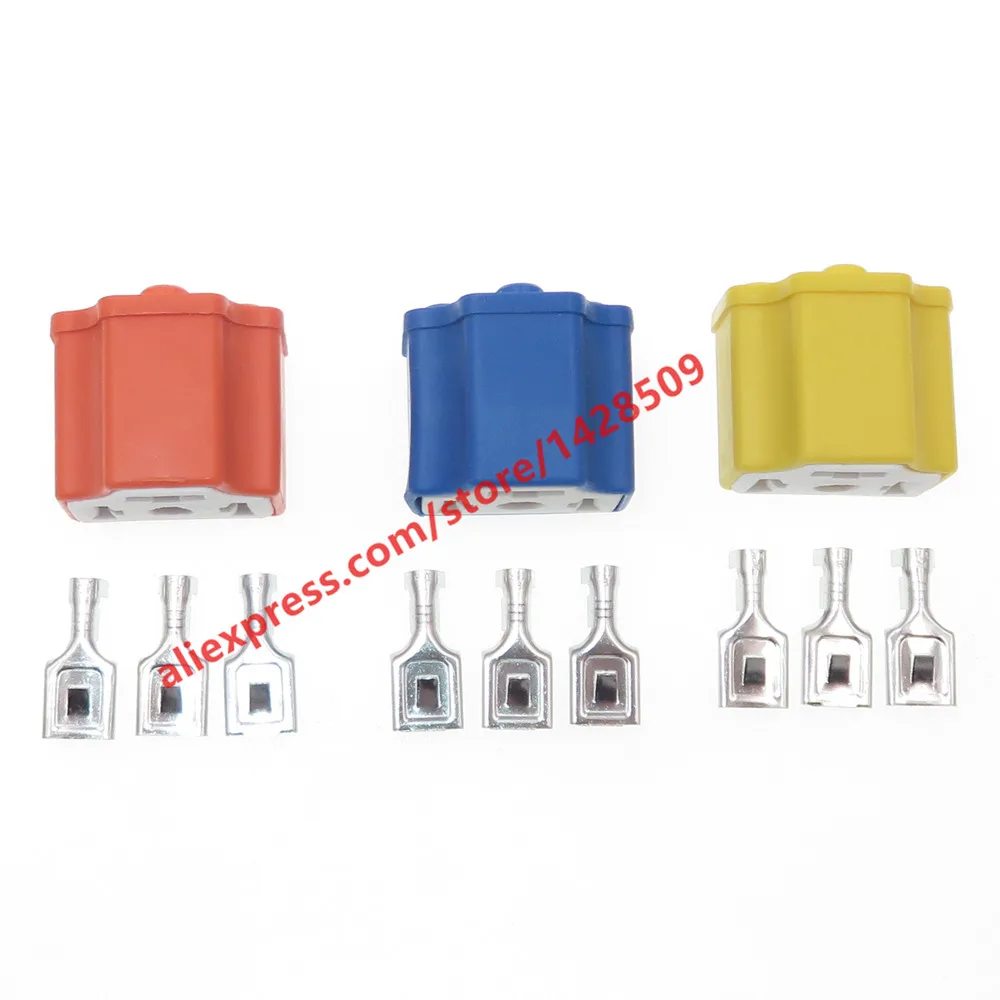 1 Set H4-2A H4 Auto HID Connector Automobile Light Bulb Plug Ceramic High Temperature Resistant Socket