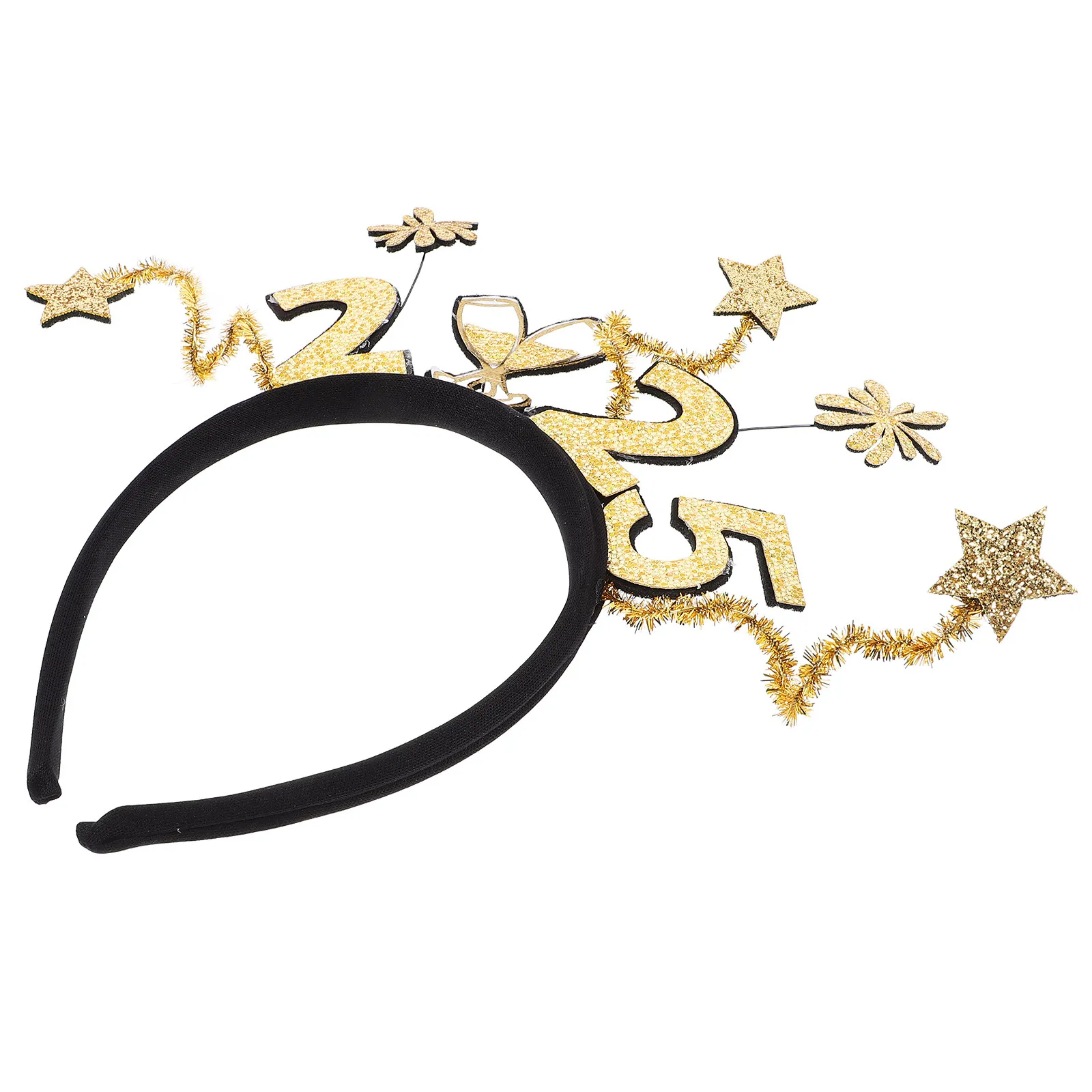 2025 New Year Headwear for Adults Party Headbands Festive Hair Clasp Star Motif Photo Prop Fine Workmanship Comfortable Wear New
