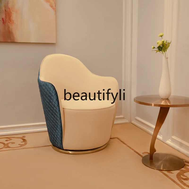 

Light luxury single sofa chair lazy rotating chair balcony leisure