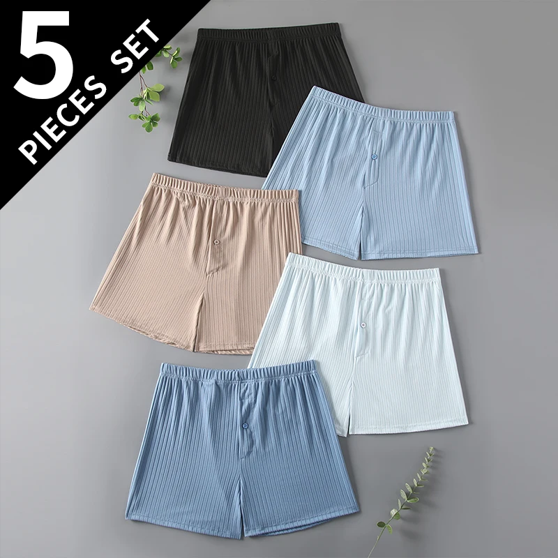 

5-Piece Men's Ice Silk Pants For All Seasons Casual Sports Comfortable Running Quick Drying Breathable And Fashionable Shorts