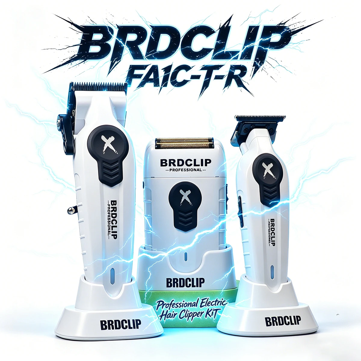 Professional Electric Hair Clipper Trimmer Shaver BRDCLIP X Series Set Gradient Salon Hair Styling Tool DLC Coated Fade Blade