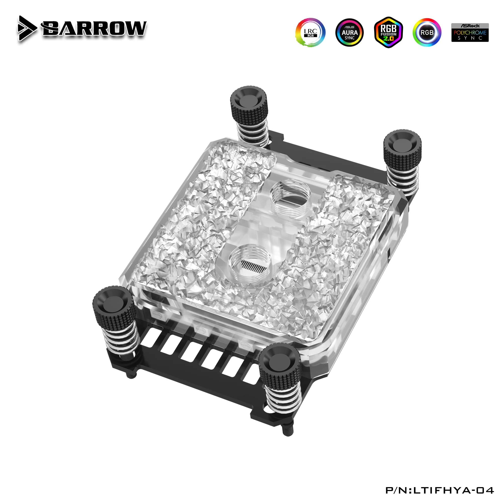 Barrow CPU water Block For AMD Platform Series Acrylic Brass Top Optional LRC 2.0 5V Microwaterway Cooler LTIFHA-04 LTIFHYA-04