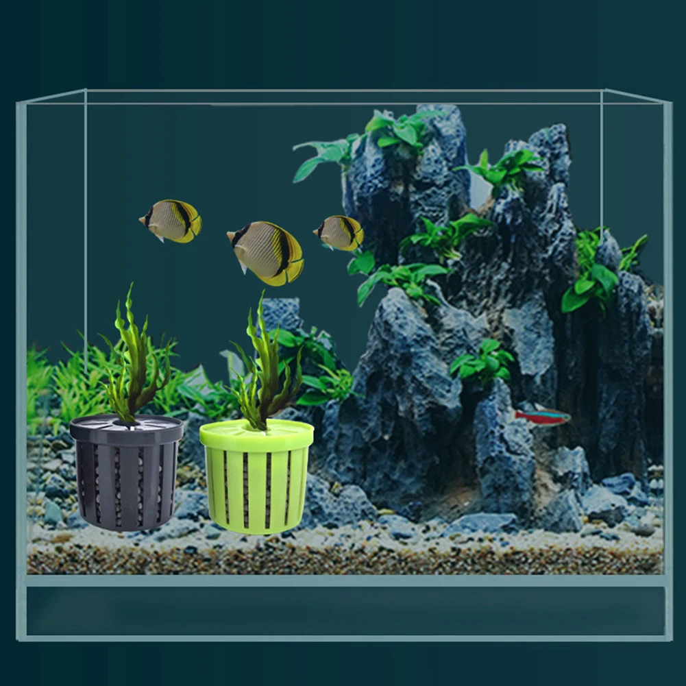 

12 шт., держатель для аквариумных растений, многофункциональная пористая корзина для посадки, антиплавающая чашка для водных растений для украшения аквариума