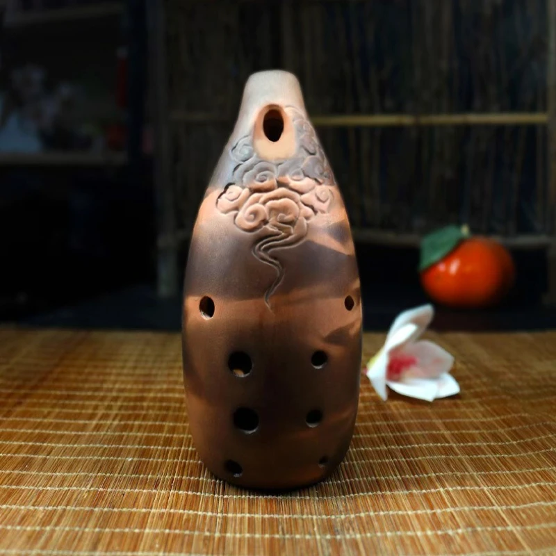 

10-луночная окарина Alto G Tone, профессиональные окарина для взрослых, начинающих, звуковое исцеление, окарина, фиолетовый песок, грязевые инструменты Orff