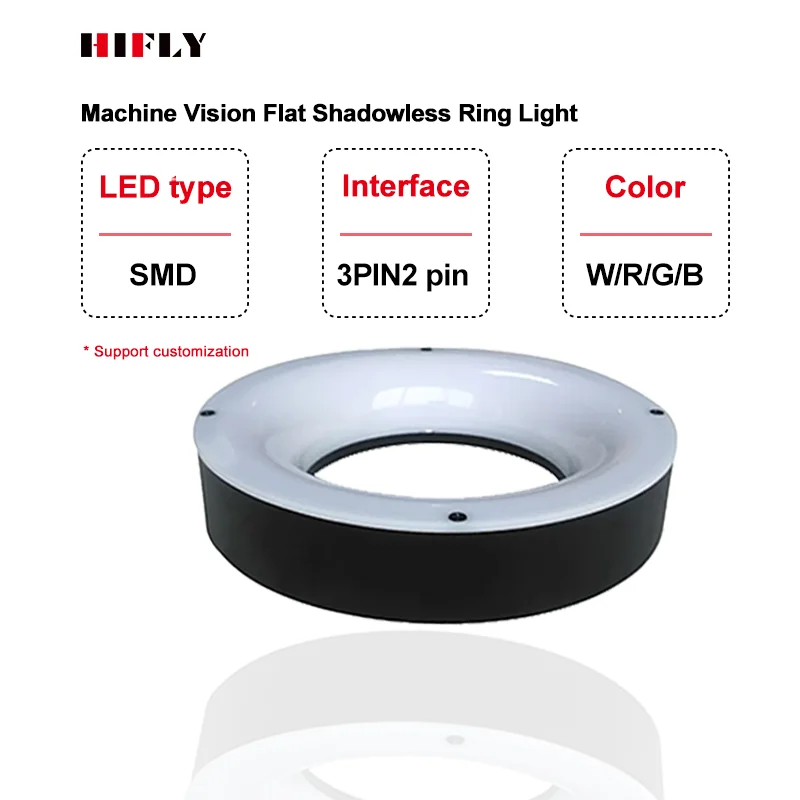 Diameter 120*71mm Machine Vision Shadowless LED Ring Light for Microscopes & Industrial Cameras Inspection