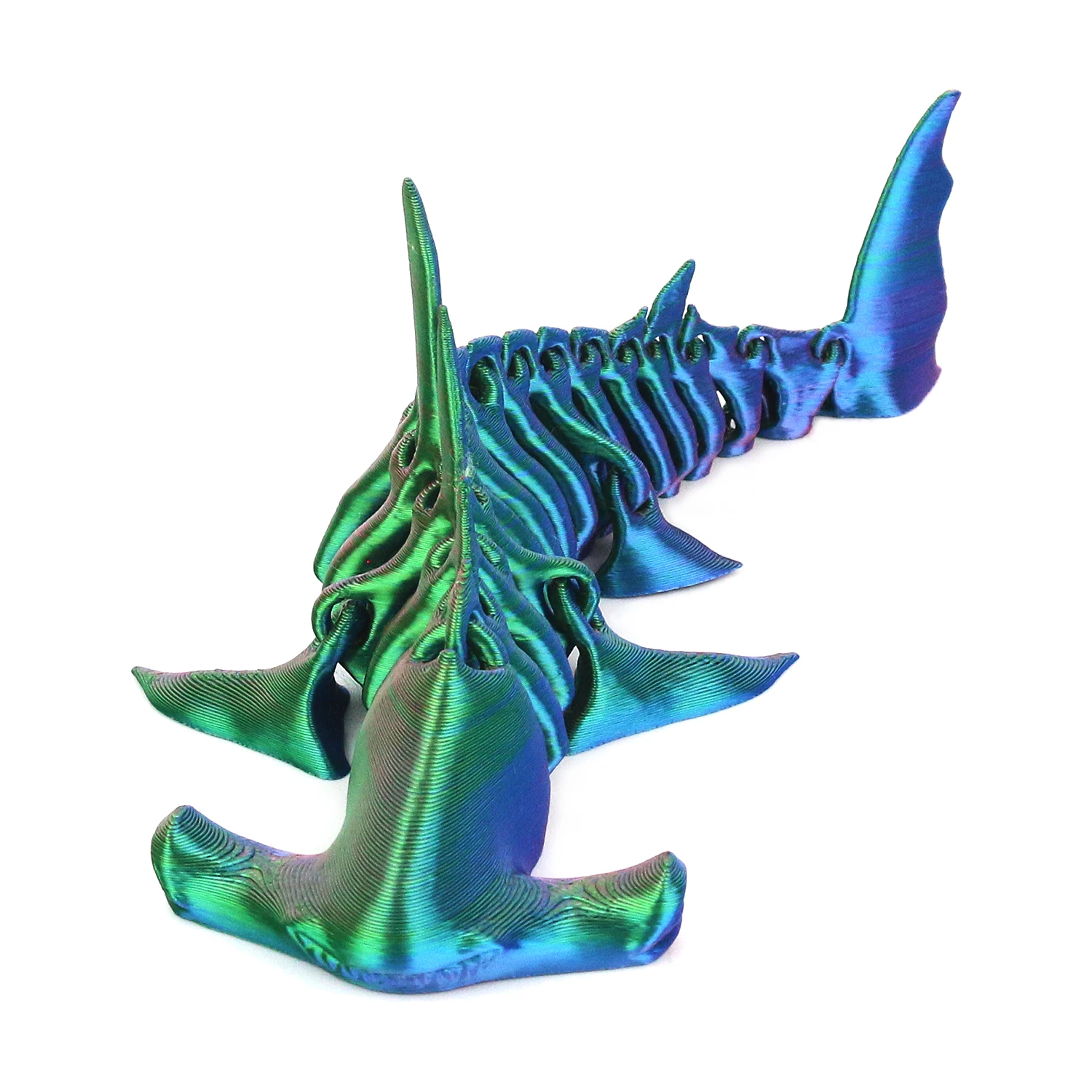 3D printed hammerhead shark, multi joint movable, 3D printed restless toy party gift