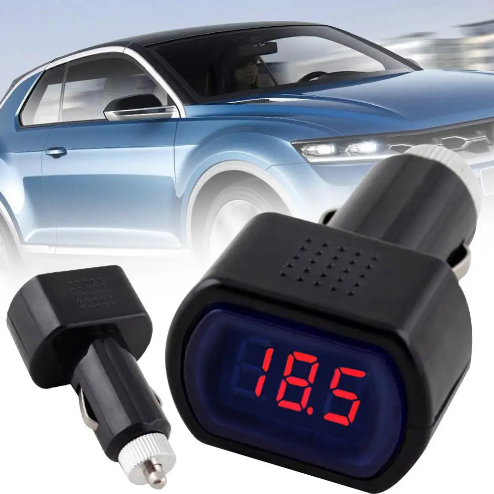 New Car Voltmeter Battery Tester Cigarette Lighter Digital Voltage Monitor Gauge