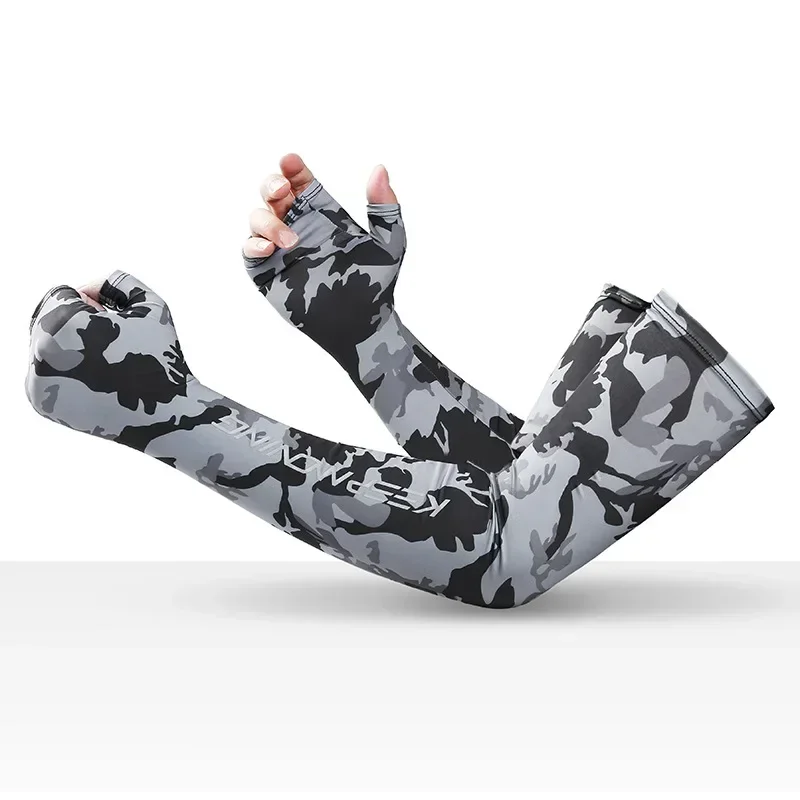 Summer Cool Sports Cycling Sleeves for Men Cuff Outdoor fitness Camouflage Glove Women Arm Sleeves Sun Protection Ice Silk