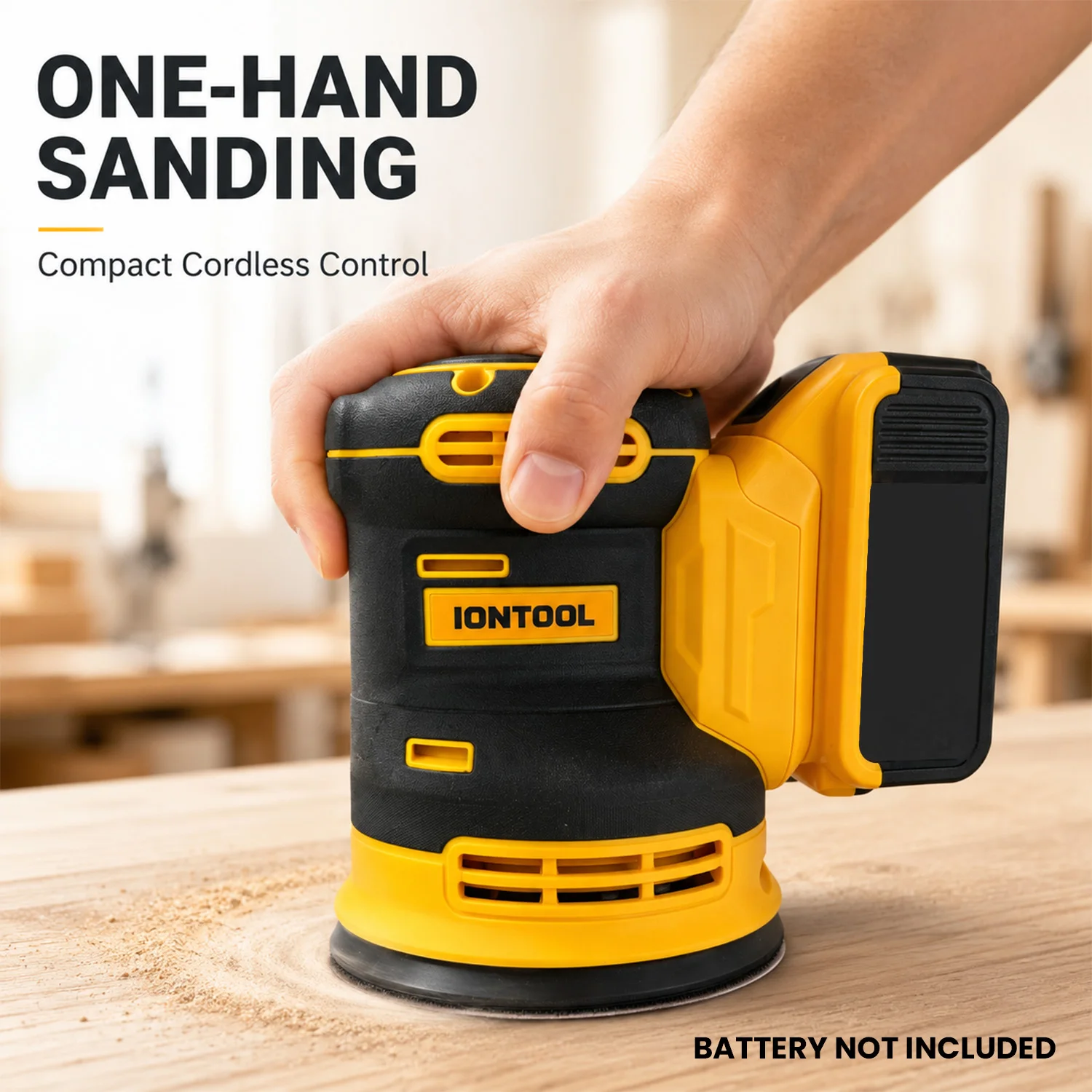 IONTOOL 180mm Cordless Sander with Dust Collection for Floor Refinishing Old Paint Stripping and Wood Restoration Bare Unit - view 5