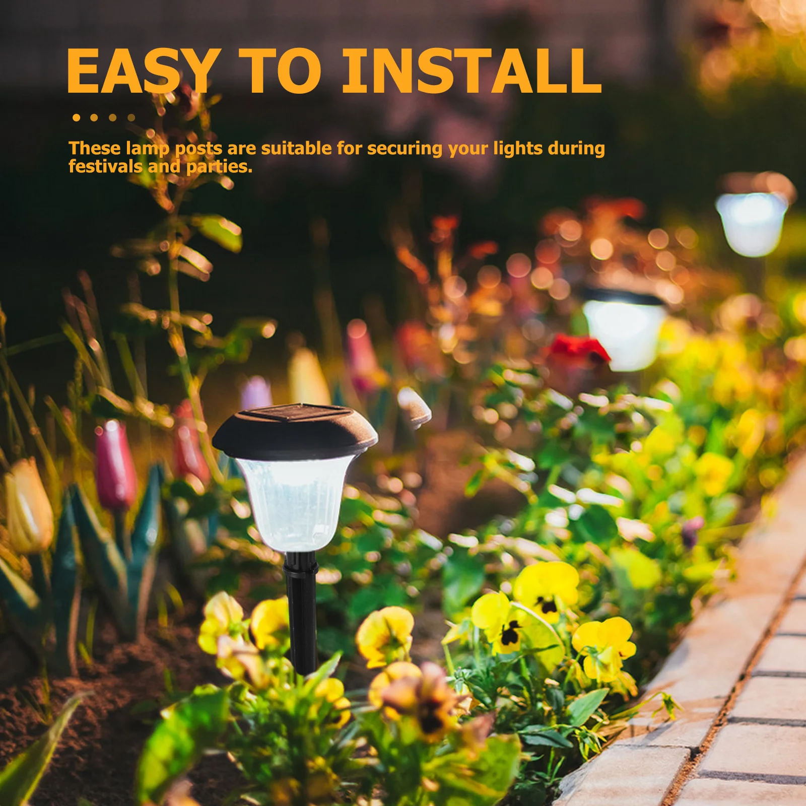 

20pcs Lawn Lamp Ground Spike Sturdy Wear-Resistant For Solar Yard Stakes Replacements Garden Light Stakes Outdoor Decorative