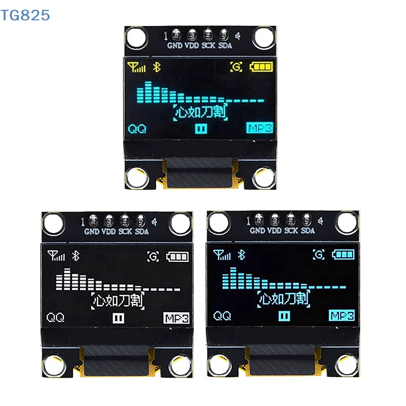 【AN】【AN】DIY User 0.96 Inch OLED SSD1306 White/Blue/Yellow 128X64 IIC I2C Serial Display Module 12864 LCD Screen Board