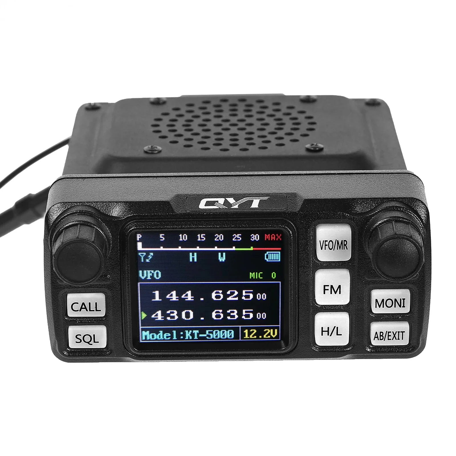 Brand New QYT KT-5000 25W Mini Car Radio Dual Band 136-174&400-480MHZ Car Intercom With Removable Front Panel