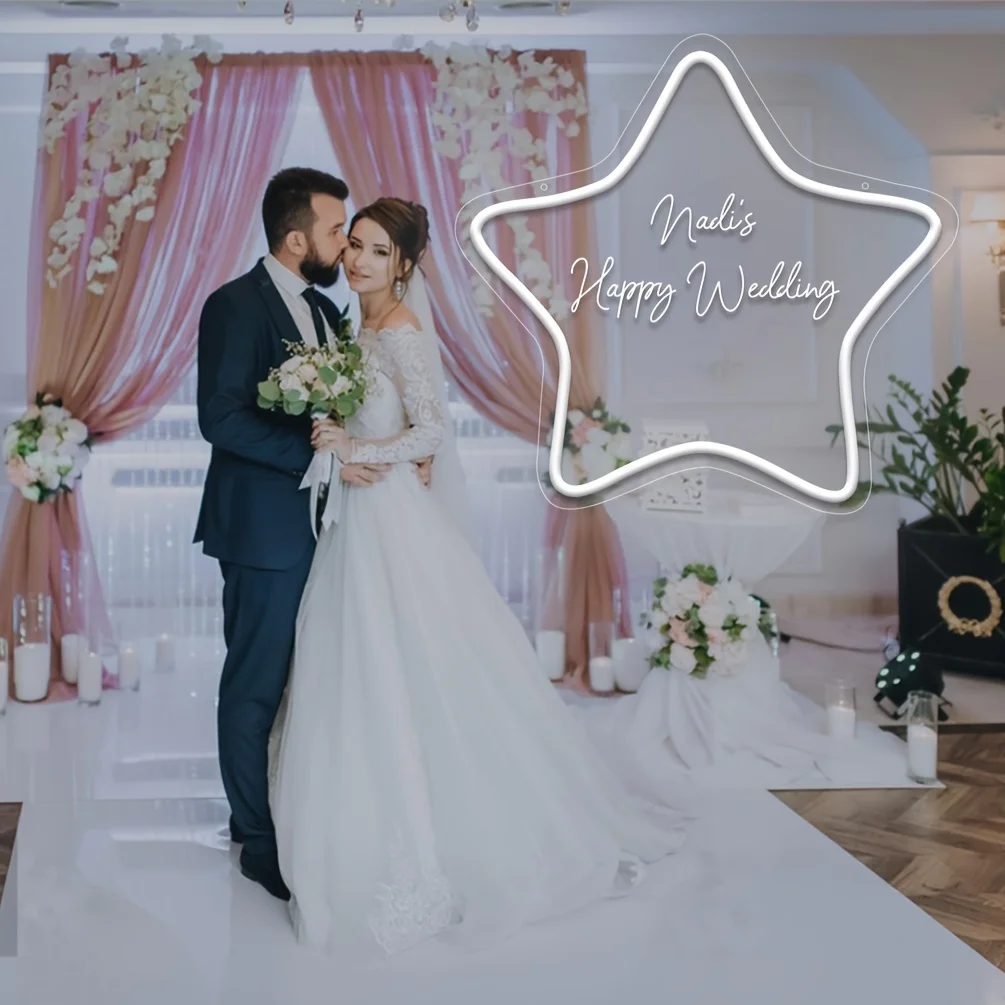 

Custom Star Neon Sign Customized 3D Engraved Star Shape Neon Personalized LED Neon for Children's Bedroom Birthday Party Sign