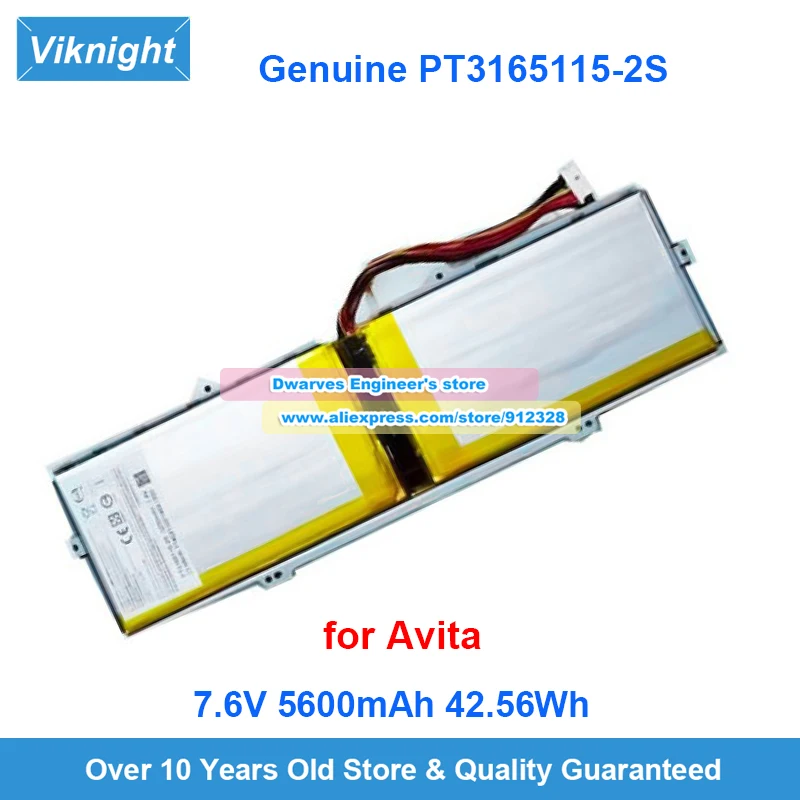 

Genuine PT3165115-2S Battery 7.6V 5600mAh 7.4V 3200mAh for Avita Essential NE14A2 Rechargeable Li-Polymer Battery