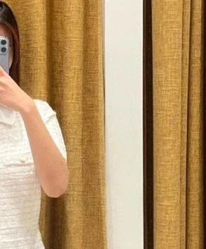 

Women Beige Knitted Short Sleeve Dress White Plaid Single Breasted Pockets Trim Elegant Mini Dress