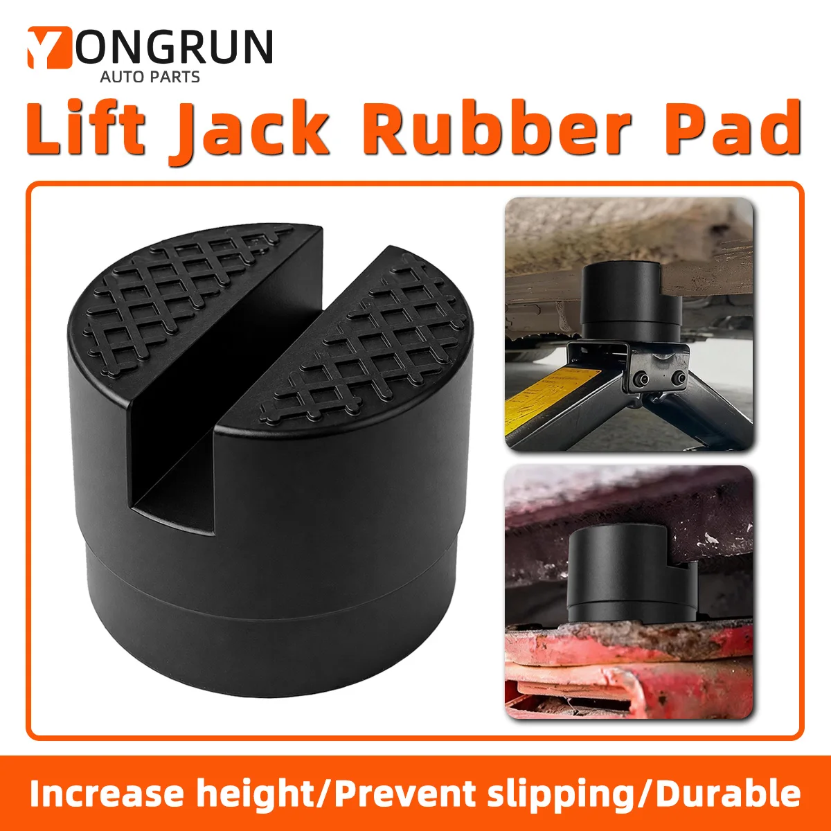 YONGRUN Almofada de Borracha Universal para Macaco Automotivo, Adaptador de Suporte para Elevação, Protetor de Ponto de Elevação com Fenda para Ferramenta de Reparo Automotivo em Garagem 1/2 PEÇAS