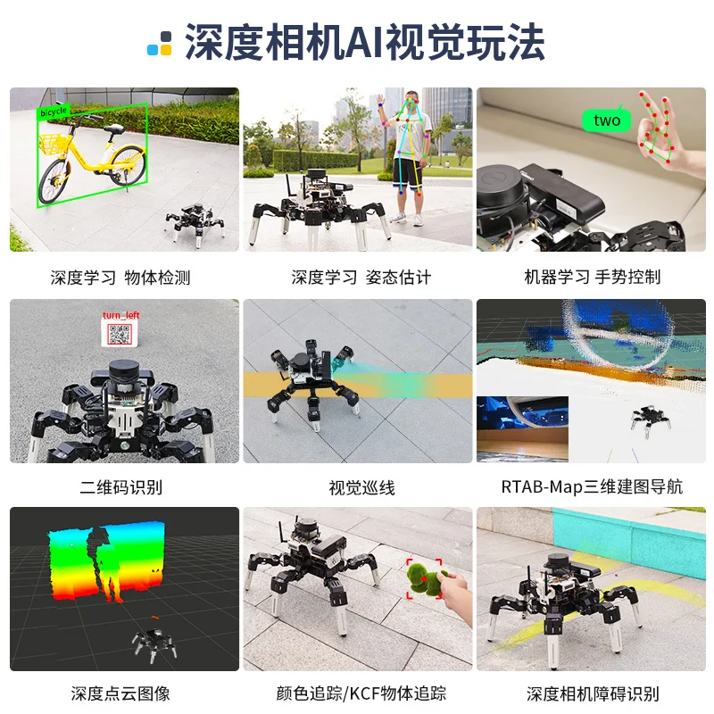 Ros Hexapod Spider Robot Slam Radar Map Building Navigation