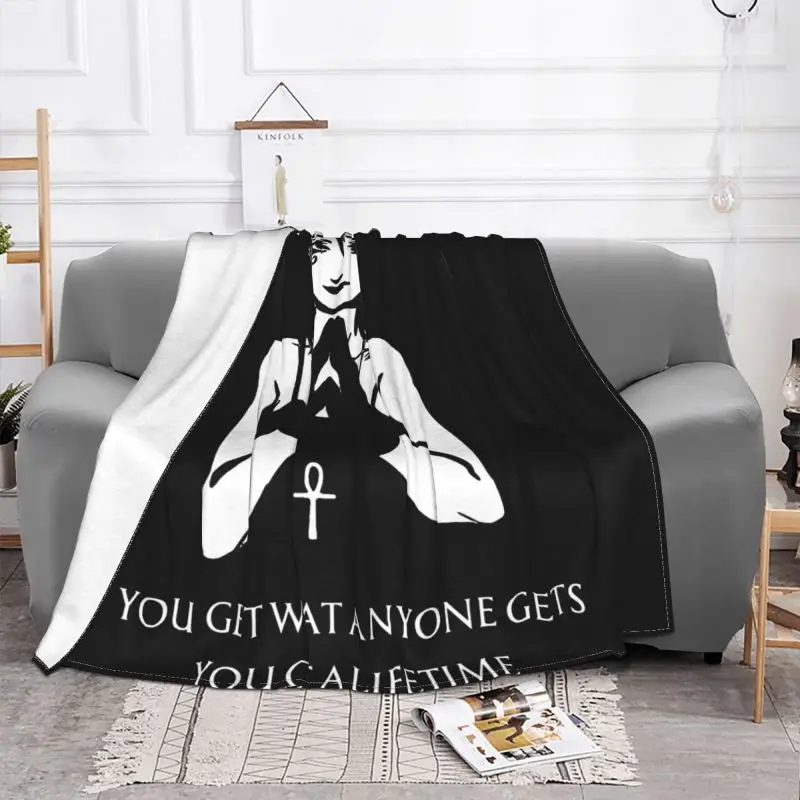 Death The Sandman You Get What Anyone Gets Blanket Autumn Classic Lightweight Cover Blanket Home Decotation