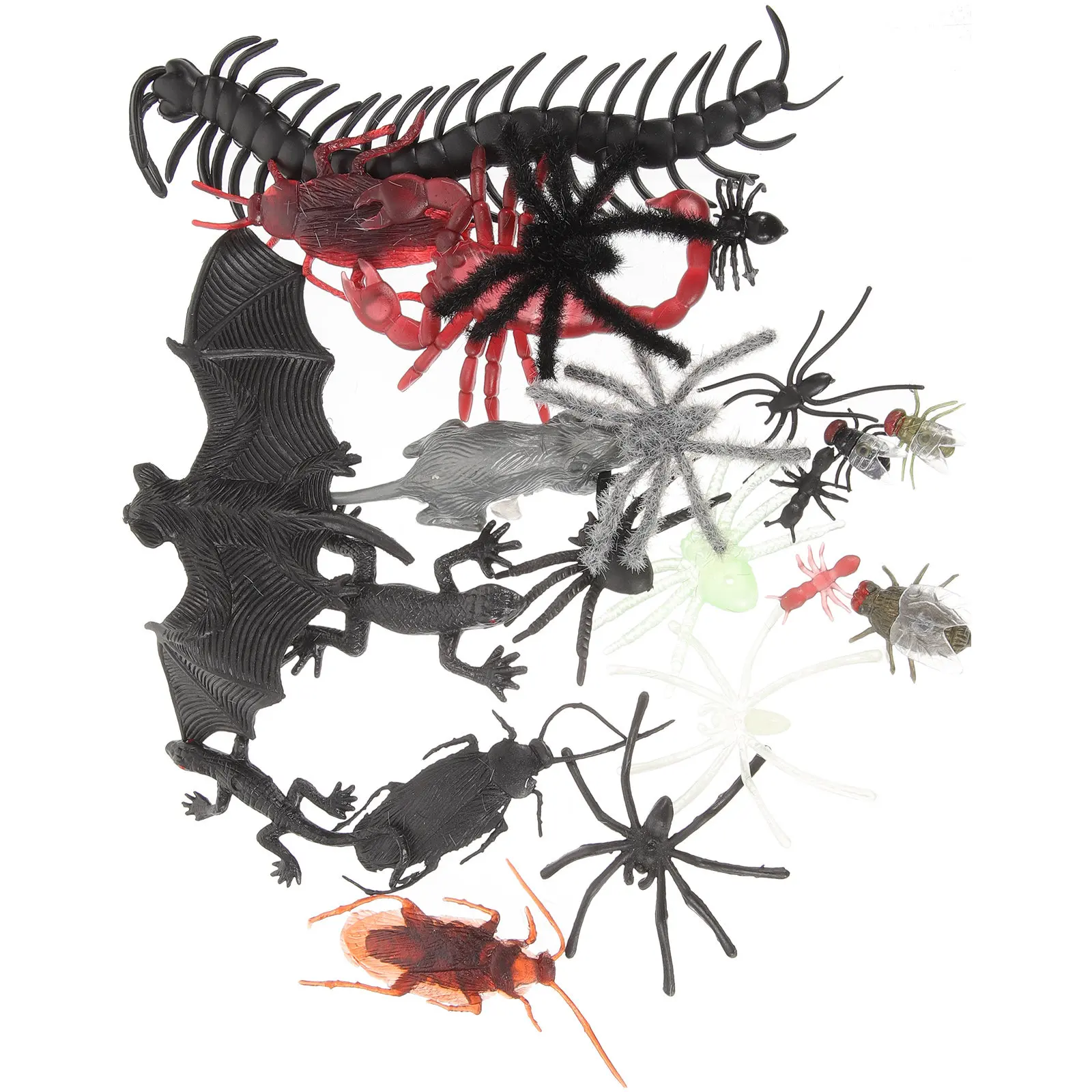 

40Pcs Vivid Insect Cognitive Playset Safe Gentle Material Fall Resistant Deformation Proof Home Office Dorm Decor Simulation