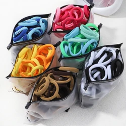 30/50pcs Girls Solid Color Big Rubber Band Ponytail Holder Gum Headwear Elastic Hair Bands Korean Hair Accessories Ornaments