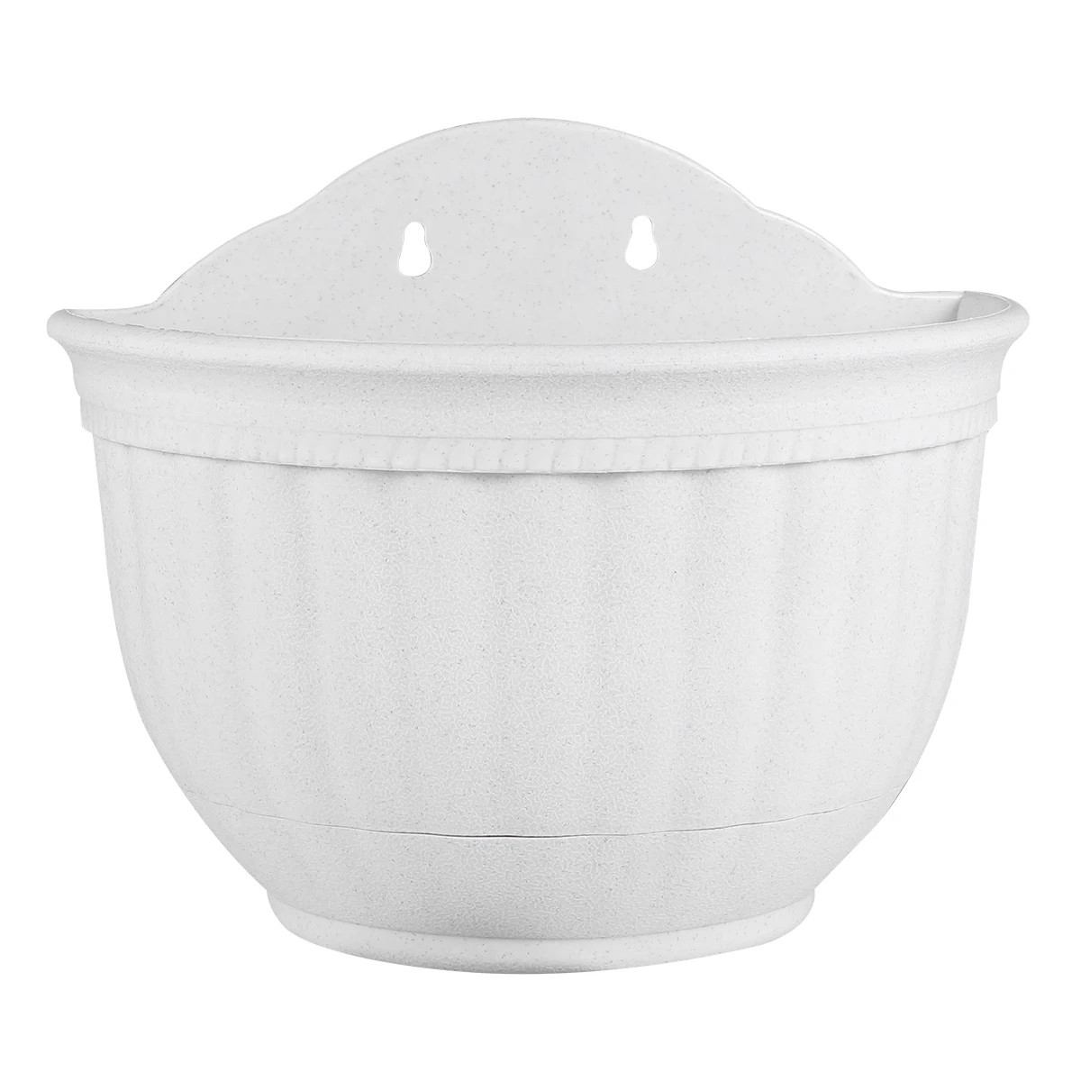 

Half Circle Hanging Flower Pot Small Size 2987 Durable Safe Wall Mounted Planter Semicircle Container Plastic Pot With Tray For