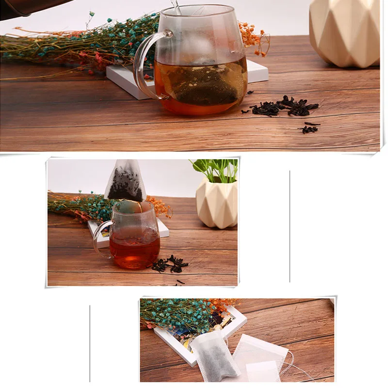 100pcs 6x8CM Reusable Drawstring Cotton Soup Bag Straining Cheesecloth Bag Spice Bag for Cooking Muslin Bags Bone Broth Brew Bag