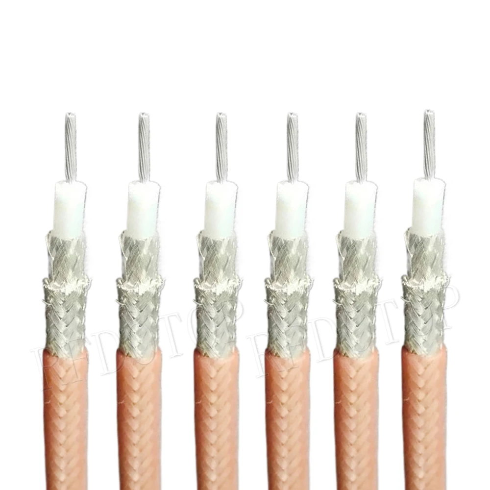 RG-400 Silver-plated Copper Double Shielded Cable RG400 High Quality Low Loss 50 Ohm 50-3 RF Coaxial Cable Jumper Wire Cord