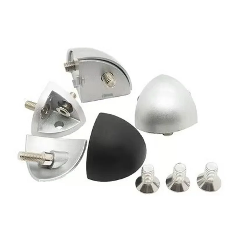 2020 3030 4040 4545 Three Dimensional Connector with ABS End Cap For Arc Aluminum Extrusion Profile, Screws And Lids Included
