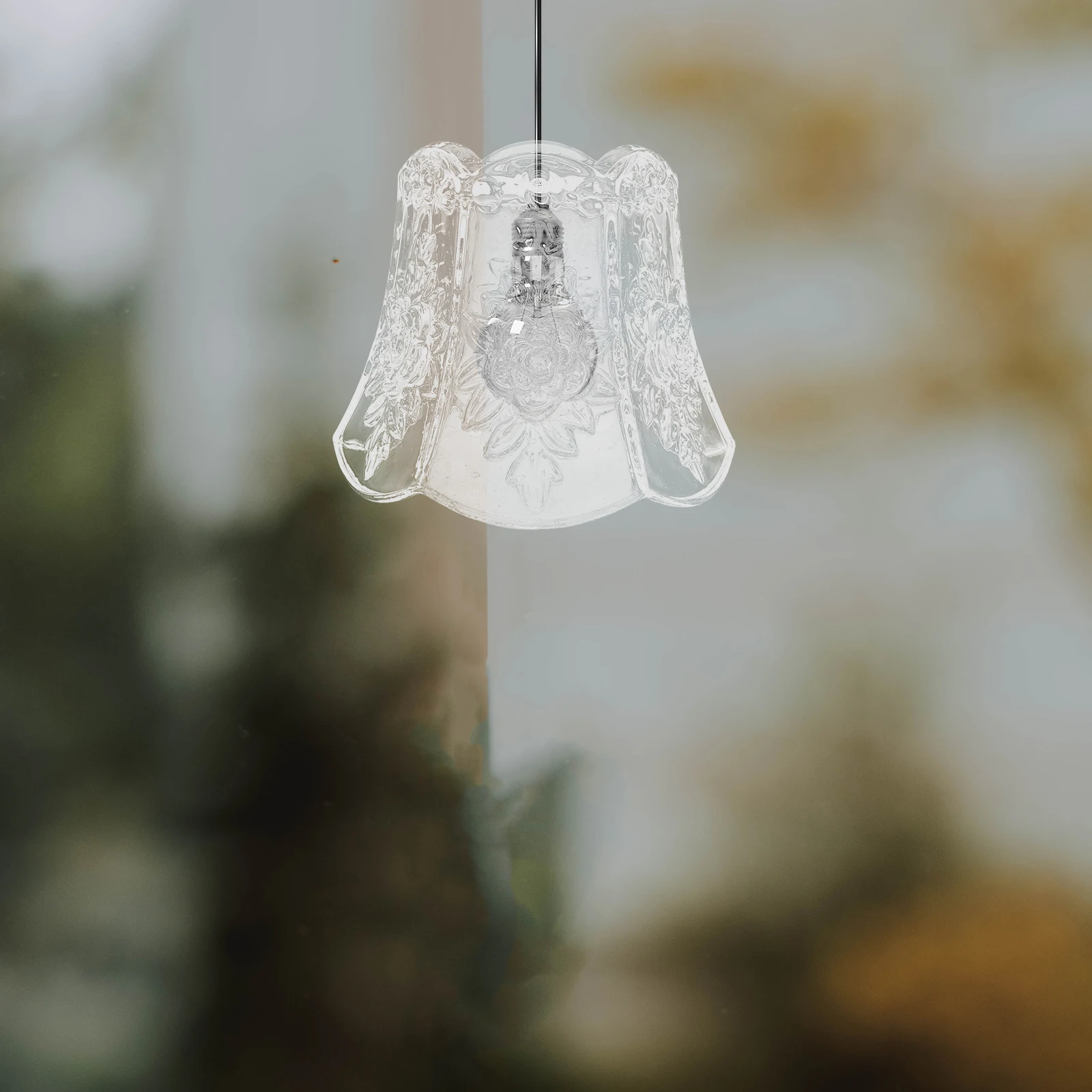 

1pc Glass Pendant Light Fixture Replacement Cover For Dining Room Bedroom Living Decor Hanging Cylinder Light Shade Small Glass