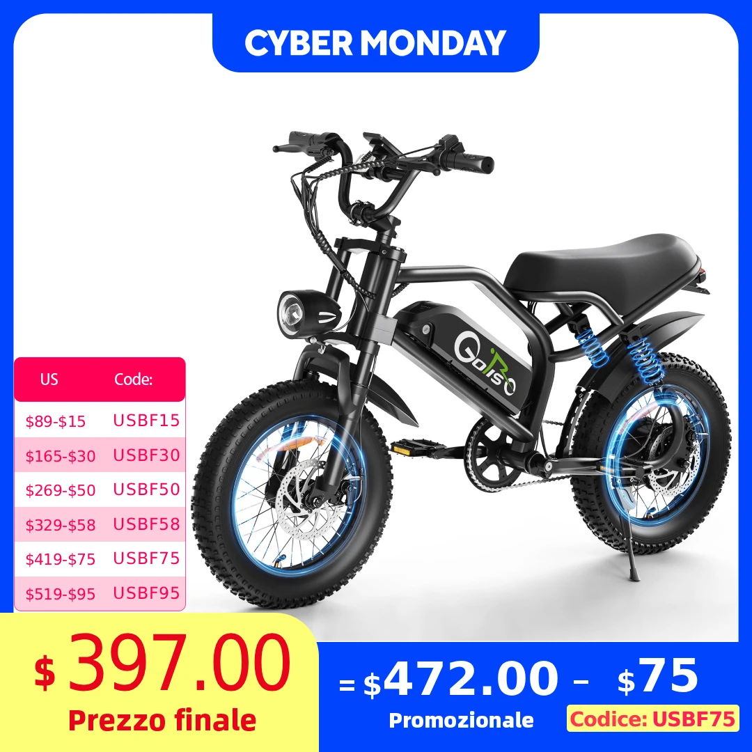 

Electric Bike for Adults & Teens – 750W Motor 65Nm Torque, 48V 15Ah Removable Battery, Full Suspension, 3 Riding Modes