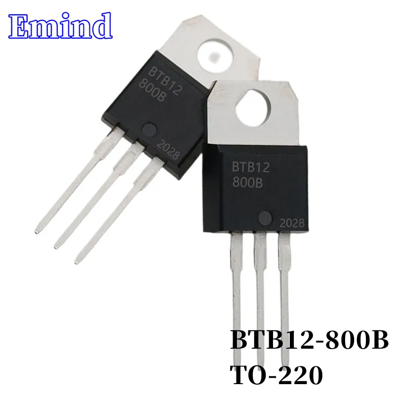 20/50/100/200/500Pcs BTB12-800B BTB12 Triac 12A/800V TO-220 DIP Thyristor Large Chip