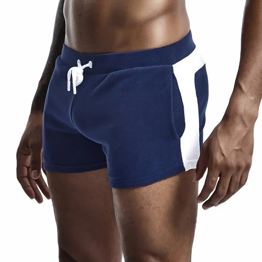Seobean-pantaloncini in felpa di velluto da uomo, Boxer Vintage, pantaloncini da palestra, mutandine maschili, spessa, Jogger tascabile