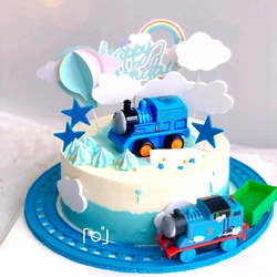 Track Railway Train Cake Topper Birthday Party Decor Kids Baby Shower Boy Cake Decor 1st Birthday Boy Christmas Party Cake Decor