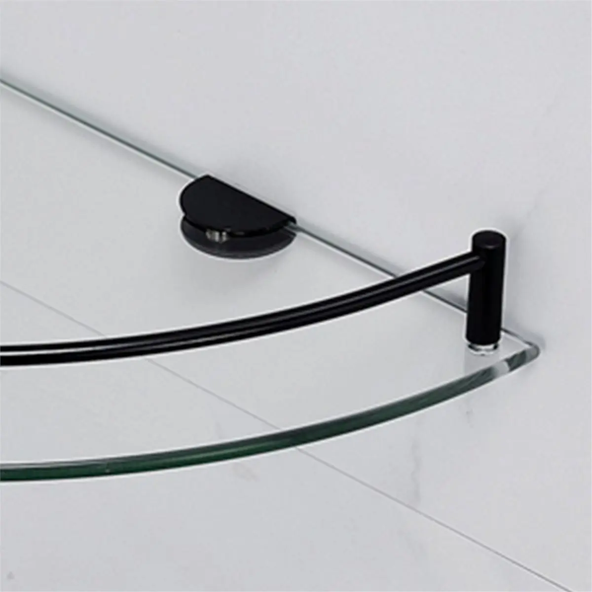 TODAY@BUY@~ Bathroom Shelves, Bathroom Glass Corner Shelf Wall Mounted ,Tempered Glass Shelf for Storing Shower Gel/Soap 2pc