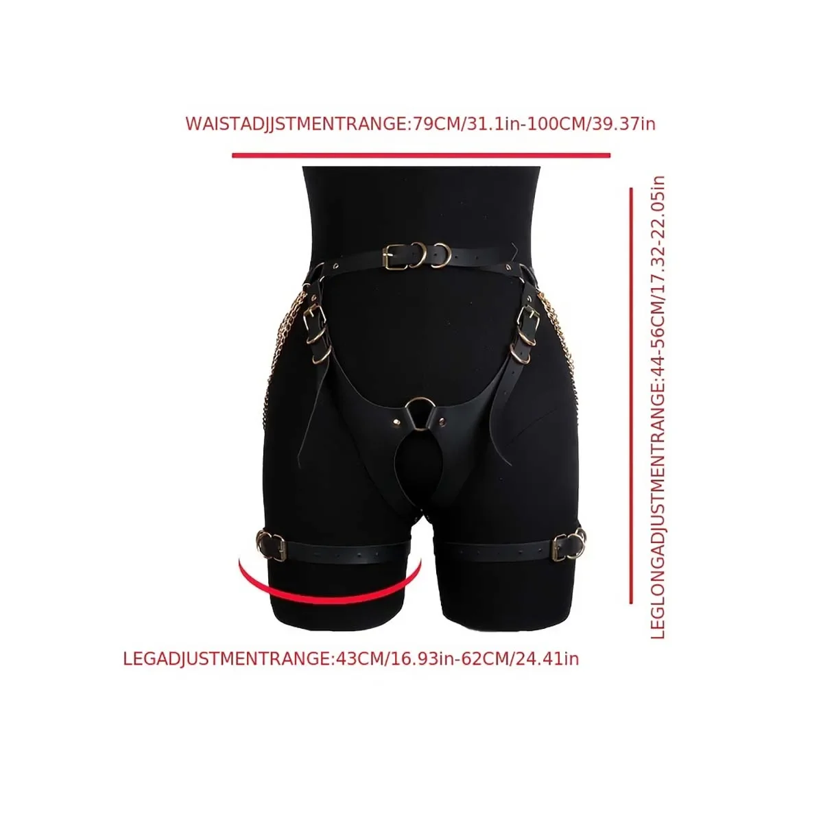 المرأة مثير البطن سلسلة الساق تسخير Bdsm عبودية الملابس الداخلية محبوس الرباط حزام الجلود القوطية الوثن الملابس والاكسسوارات الغريبة