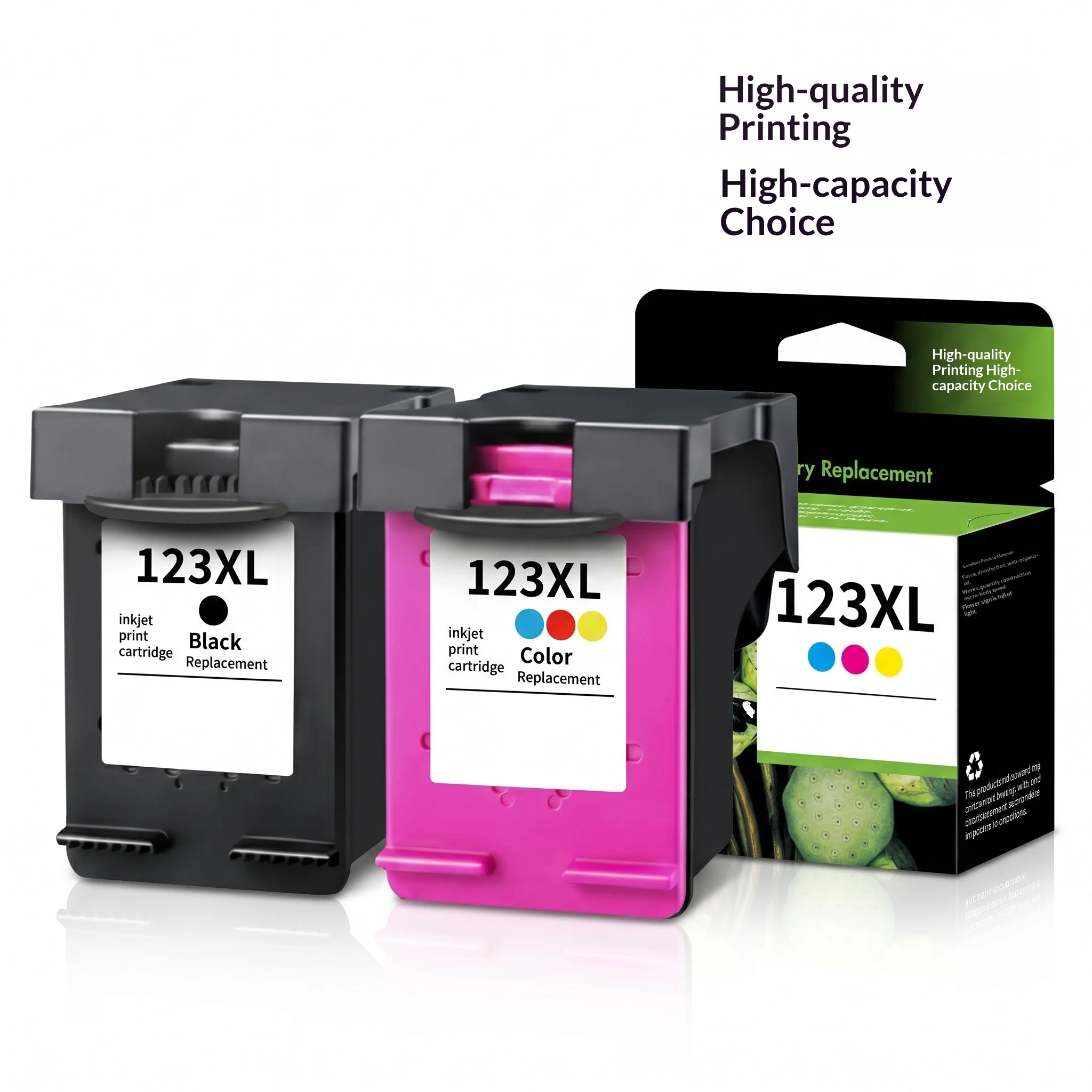 

123XL replacement for Ink Cartridge compatible Work for DeskJet 1110 1111 1115 2130 2131 2620 2622 2623 2624 2628 2655 OfficeJe