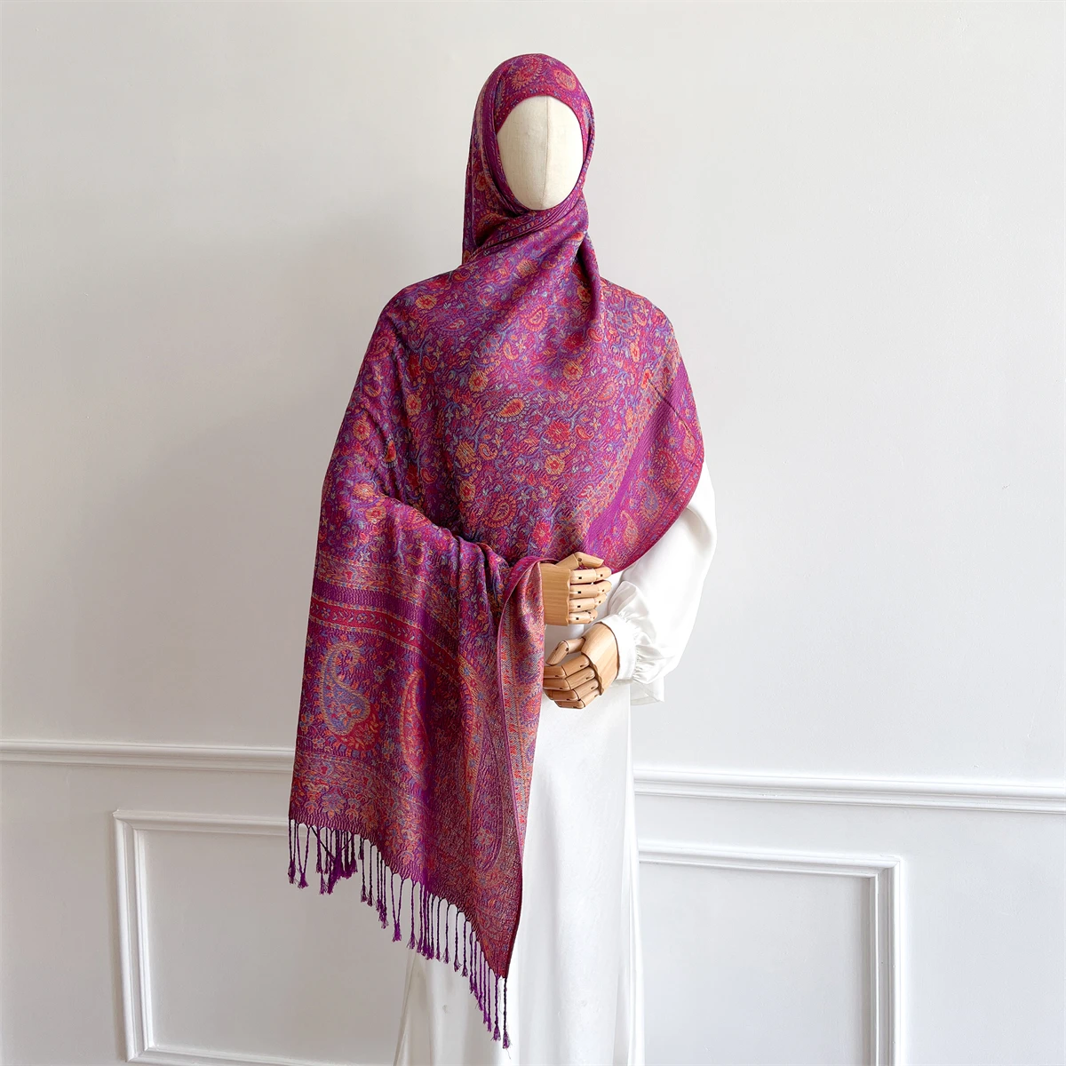 Luxus Winter Schal Frauen Kaschmir Warme Pashmina Marke Foulard Weibliche Schals Wraps Dicke Weiche Bufanda Poncho Schals Stola 2025 – Detail 19