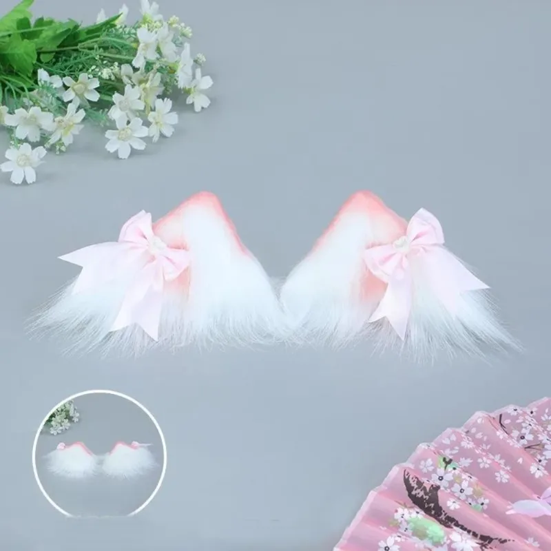 Neues Lolita Katzenohr Spitze Schleife Stirnband Cosplay Haarschmuck – Detail 3
