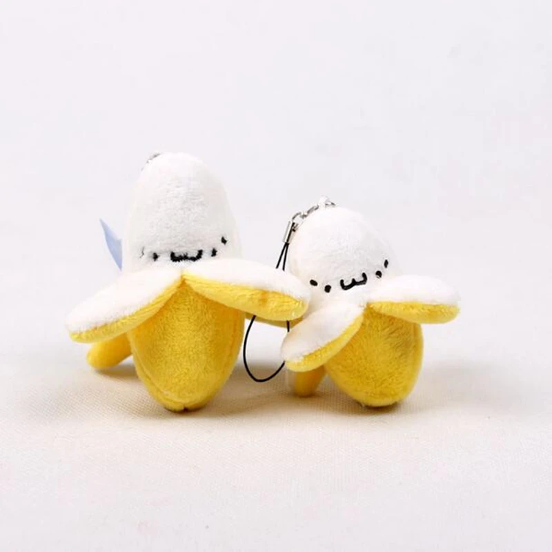 1Pcs Kid Super Cute Banana 7CM Kawaii  Stuffed  Doll Mini Key Hook Pendant Plush Toy