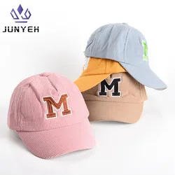 Letter M Baseball Caps Spring Summer Baby Hat Breathable Sun Protection Peaked Cap Cute Boys Girls Hat For Kids 1-4 Years