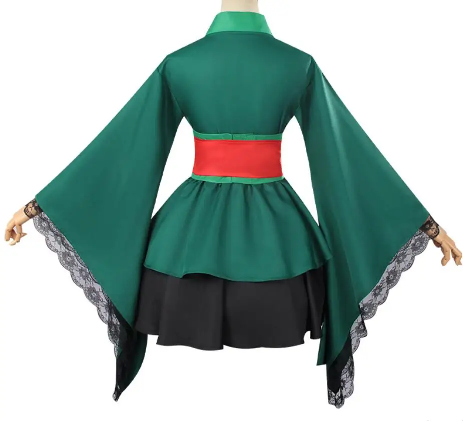 Anime Womens Roronoa Zoro Cosplay Girdle Costume Belt Halloween Maid Dress Waist Belt Uniform Female Outfit Kimono