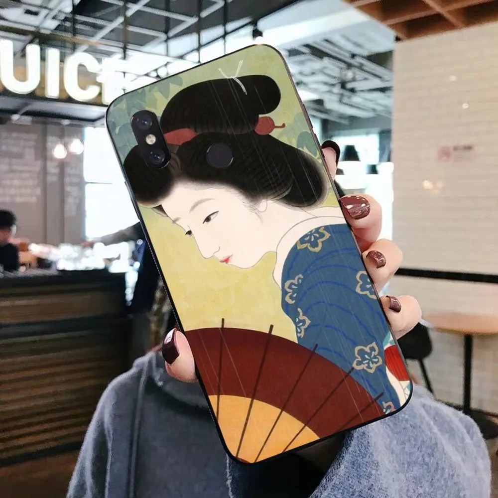 Ukiyo-e Japanese style Art Phone Case For Xiaomi Mi 5X 8 9 10 11 12 lite pro 10T PocoX3pro PocoM3 Note 10 pro lite