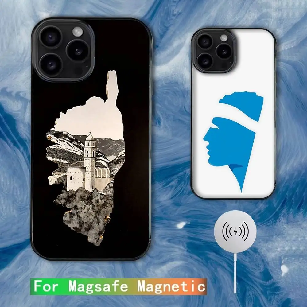 

Corse Corsica Phone Case For iPhone 16e,16,15,14,13,12,11,Plus,Pro,Max,Mini Magsafe Magnetic Wireless Charging