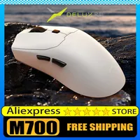 DELUX M700 Ultra Wireless Mouse Dual 8K PAW3950 2.4G Dual Mode E-Sports Gaming Mouse Lightweight PC Gamer Accessories Man Gifts