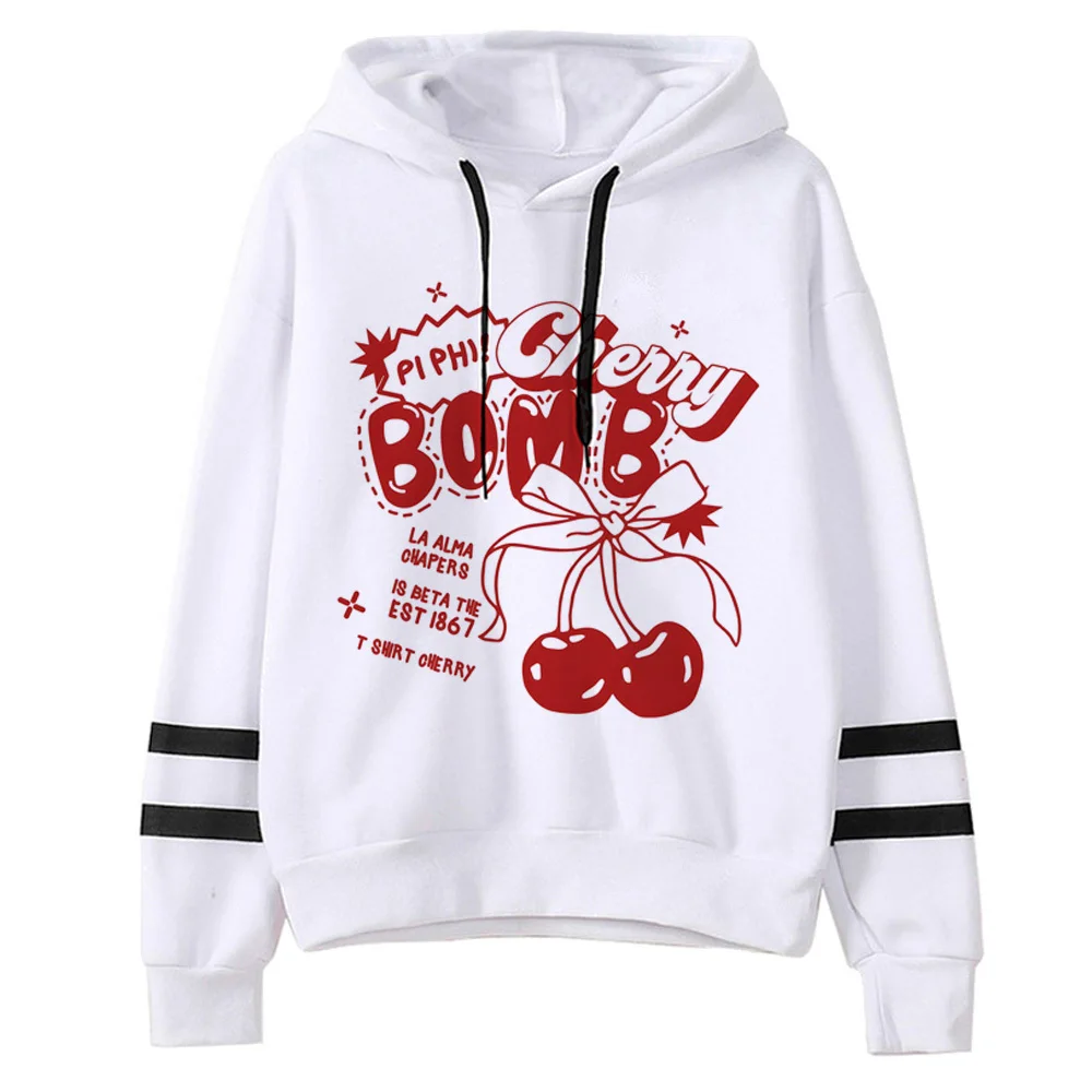 Cherry hoodie modern style winter athleisure anime sweater clothes for teens graphic women pullover hoddie winter graphic funny