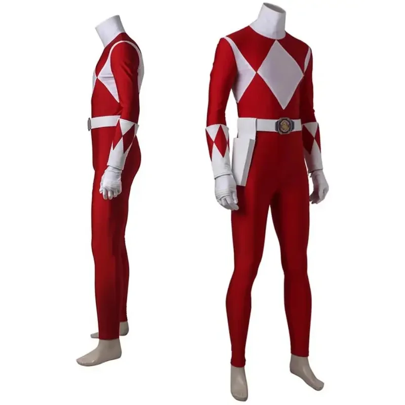 زي الهالوين 2025 Kyoryu Sentai Zyuranger Geki Red Ranger أزياء تنكرية مخصصة بأي حجم